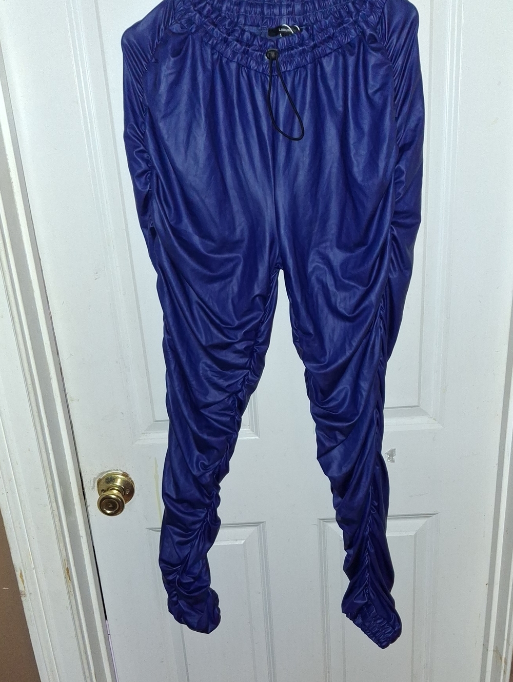 LABIJOU Satin Joggers in Deep Royal Blue